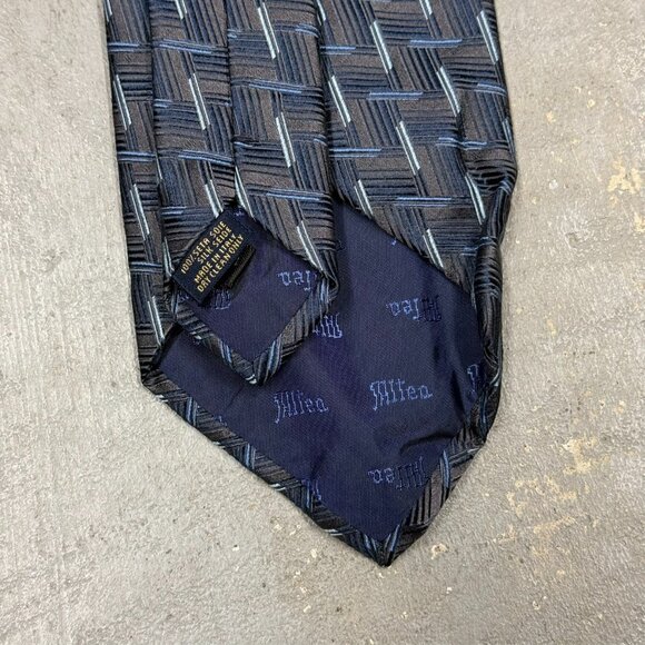 Altea Milano Tie 100% Silk Made in Italy Geometric Woven 4" - Picture 5 of 5
